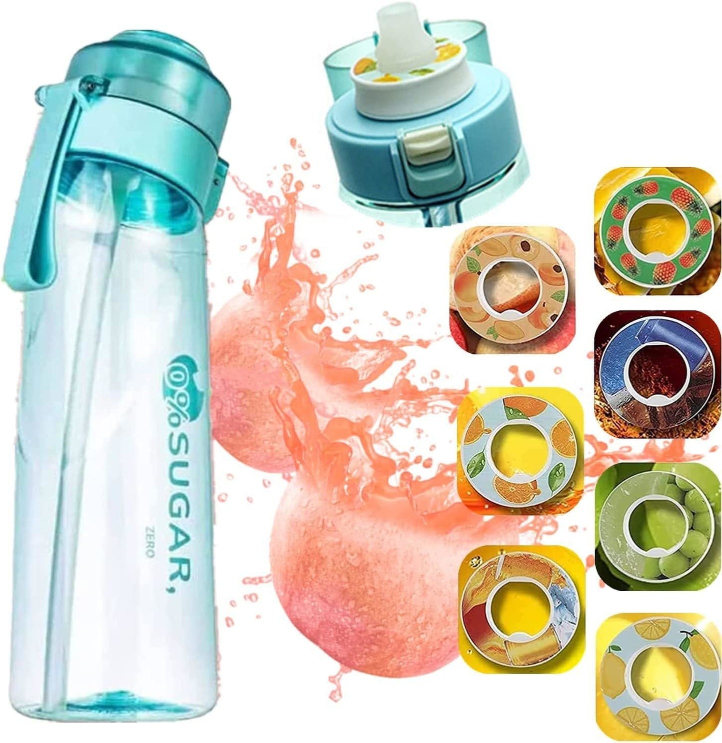 Fruit Fragrance Water Bottle, Scent Water Cup, Flavor Pods for Water Bottle 650ML